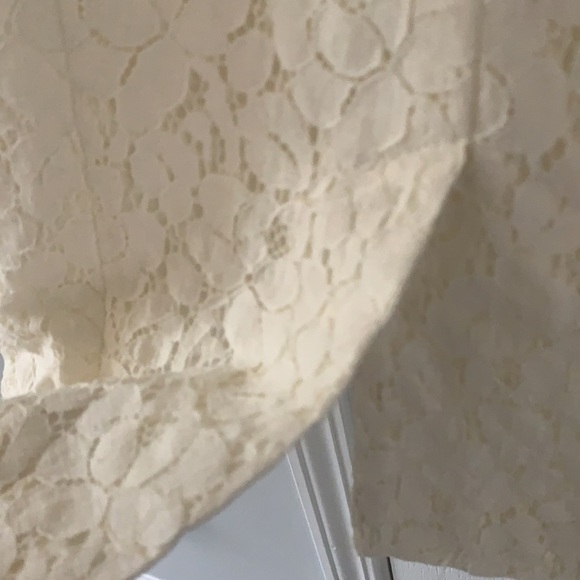 NWT Calvin Klein lace dress cream sleeveless size 2 midi classic career romantic - Picture 6 of 11